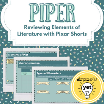 Preview of "Piper" Reviewing Elements of Literature with Pixar Shorts