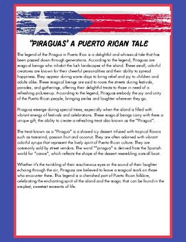 Preview of "Piraguas " A Puerto Rican Tale.