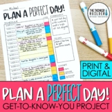 "Plan a Perfect Day" Project: Back to School Activity