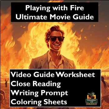 Preview of Playing with FIRE Movie Guide Activities: Worksheets, Reading, Coloring, & more!