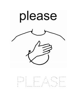 Preview of "Please" Sign and Word Trace