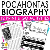 Pocahontas Biography Reading Passages and Activities Women
