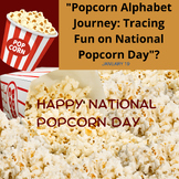 "Popcorn Alphabet Journey: Tracing Fun on National Popcorn Day"?