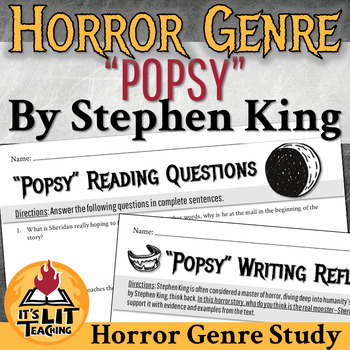 Preview of "Popsy" by Stephen King Horror Story Study | Printable & Digital