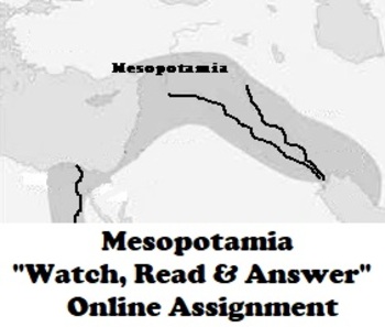 Preview of (Portuguese) Daily Life in Mesopotamia "Watch, Read & Answer" Assignment