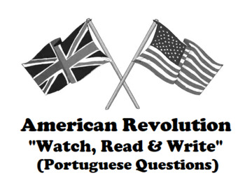 Preview of (Portuguese) Declaration of Independence "Watch, Read & Answer" Assignment