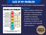 Size of Problem and Reaction Poster | Emotions Feelings | 