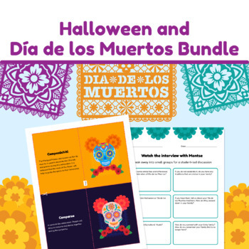 Preview of [Pre-K - 5] Halloween + Día de los Muertos Bundle - Math and Discussion Lessons 