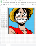 "Prime or Composite?" Numbers Anime Pixel Art (One Piece)
