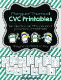 **Print & Go** CVC Printables - Penguin Themed (EDITABLE!)