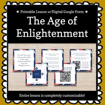 Preview of ★ Printable ★ Age of Enlightenment Customizable Escape Room / Breakout Game