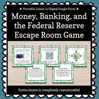 Preview of ★ Printable ★ Money, Banking, and the Federal Reserve Breakout Game