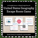 ★ Printable ★ United States Geography Customizable Escape 