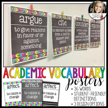 Academic Vocabulary Posters