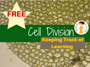 Freebie of student objectives and checklist for cell division unit
