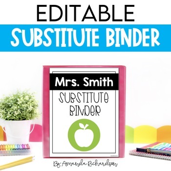 Substitute Binder (Editable): Short Term and Long Term Substitutes