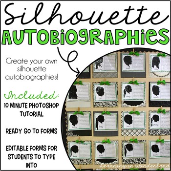 Silhouette Autobiographies {Photoshop Tutorial and Editable Forms}