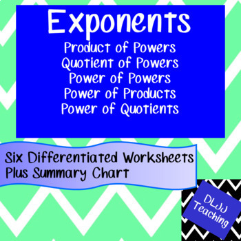 Preview of  Properties of Exponents Multiplying Dividing Monomials Practice Worksheets