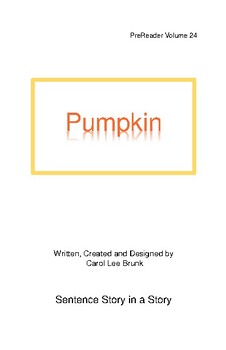 Preview of 'Pumpkin' Volume 24 PreReader Book