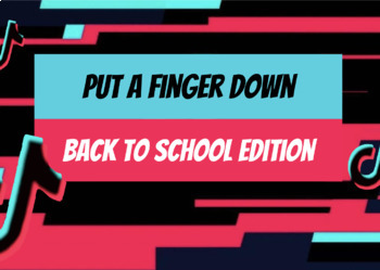 Preview of "Put a Finger Down" TikTok Activity (editable!)