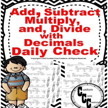 Preview of (QC) Add, Subtract, Multiply, and Divide with Algorithm Quick Checks Scaffolded
