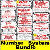 (QC) Number Systems and Operations Quick Check Bundle
