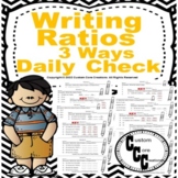 (QC) Writing Ratios 3 Ways Quick Checks (Scaffolded versions)