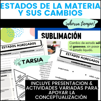 Preview of [QUIMICA] ESTADOS DE LA MATERIA Y CAMBIOS DE ESTADO/ PRESENTACION Y ACTIVIDADES