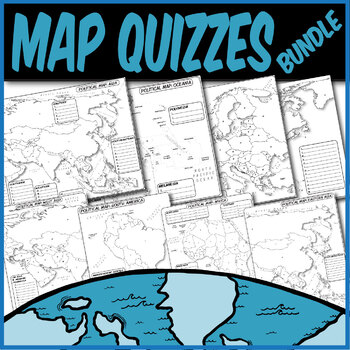 Preview of *QUIZZES BUNDLE* Political Maps **Coloring Book Quiz Series**