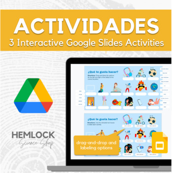 Preview of ¿Qué te gusta hacer? - Fun Activities in Spanish - match/label in Slides