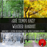 ¿Qué tiempo hace? Weather Handout: Avancemos 1