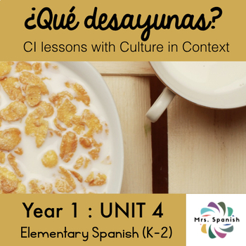 Preview of ¿Qué desayunas? Unit 4 for Elementary Spanish