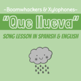 "Que llueva" Boomwhacker Play Along & Lesson Plan (Bilingual)
