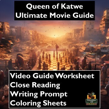 Preview of Queen of Katwe Movie Guide Activities: Worksheets, Reading, Coloring, & more!