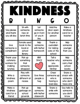 #RAK Kindness Bingo EDITABLE Boards by Misdom's Wisdom | TPT