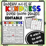 #RAK Kindness Bingo EDITABLE Boards