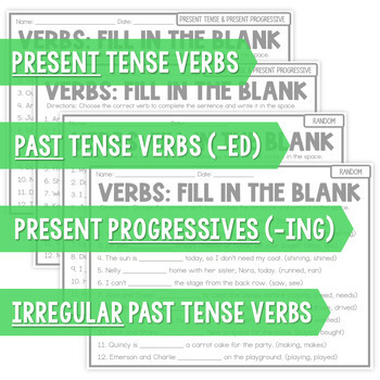 Present tenses fill in the correct