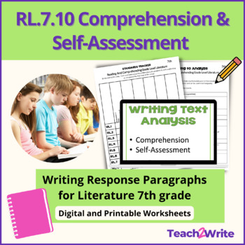 Preview of  RL.7.10 Reading Literature Standards Tracker & Reflection Paragraphs CCSS 