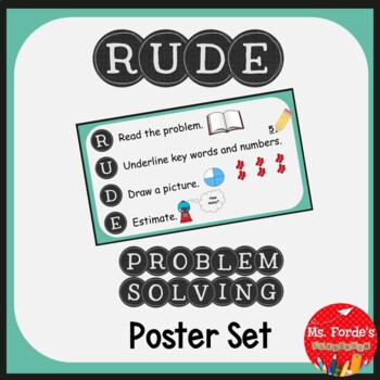 Preview of 'RUDE' Problem Solving Posters