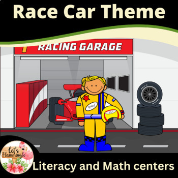 Preview of  Race Car Blending Phonics Math Activities ABC Countdown