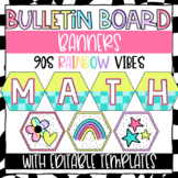  Rainbow Bulletin Board Banners Letters & Numbers | 90s Ra