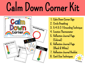 Rainbow Calm Down Corner Poster Complete Kit | Easy Classroom Set-Up