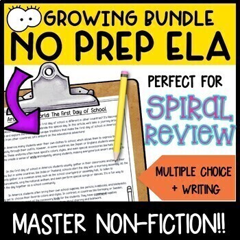 Preview of *Reading Bundle August - May (Complete Spiral Review)