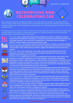 Preview of "Recognizing and celebrating CAS" IBDP Poster!