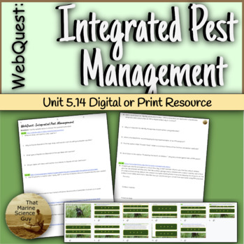 Preview of AP® Env Science Unit 5.14 WebQuest - Integrated Pest Management w/Digital Handou
