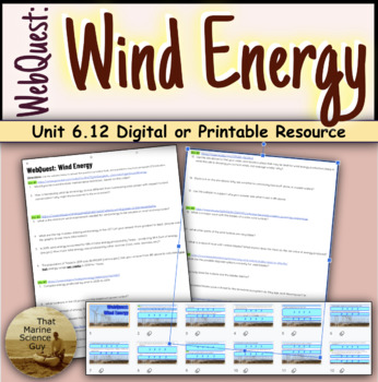 Preview of AP® Env Science Unit 6.12 WebQuest - Wind Energy w/Digital Handout