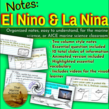 Preview of Marine Science Notes El Niño & La Niña, Upwelling, and the Anchovy