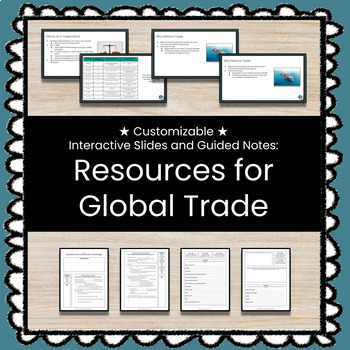 Preview of ★ Resources for Global Trade ★ Unit w/Slides, Guided Notes, and Quizzes