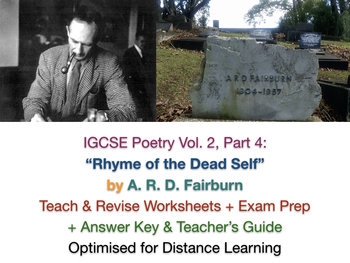 Preview of "Rhyme of the Dead Self" (Fairburn) - IGCSE NO PREP TEACH + REVISE + ANSWERS