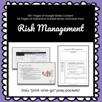Preview of ★ Risk Management ★  Slides & Guided Notes